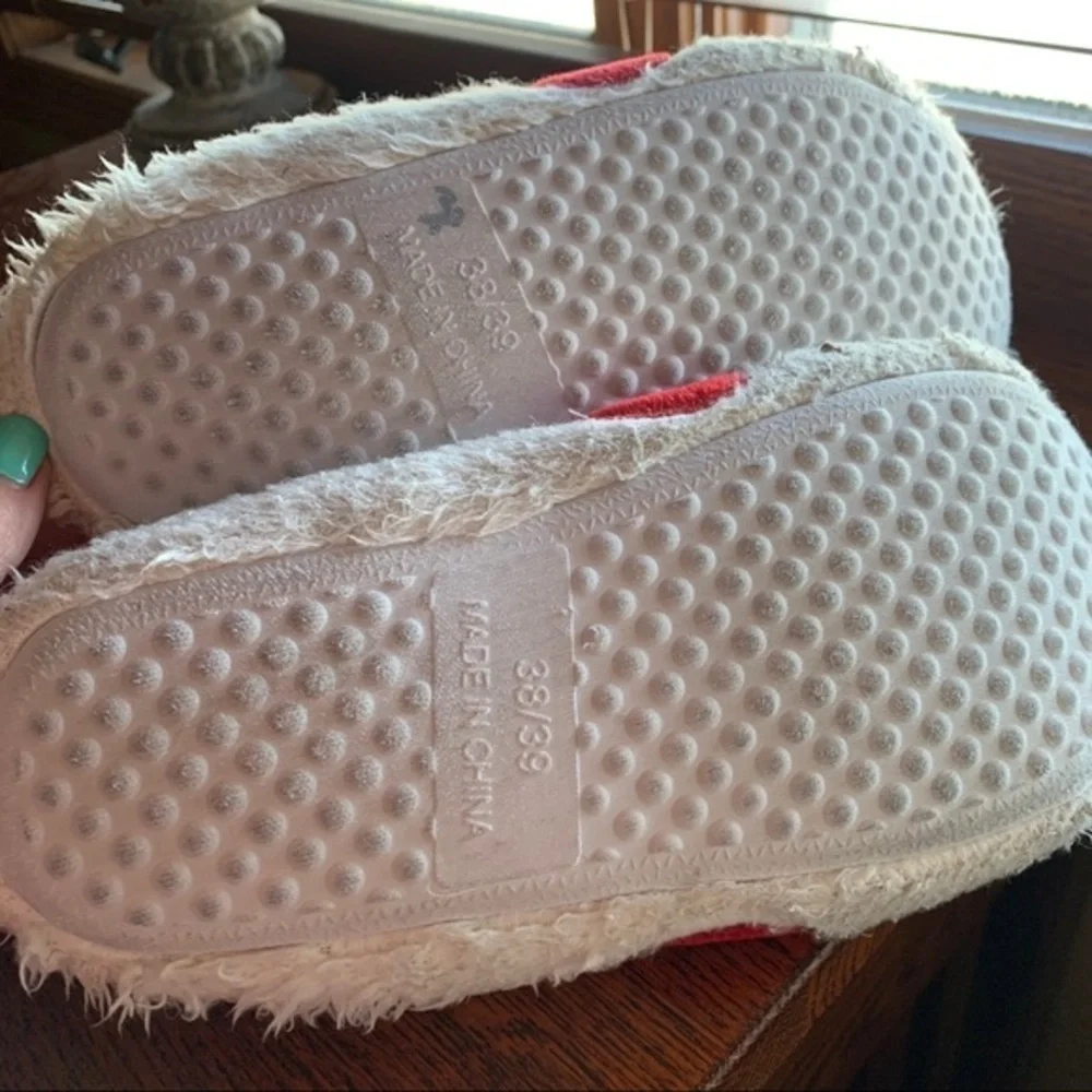 Snowman Plush Hard Sole Slippers